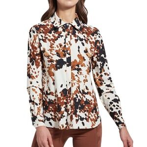 Lysse Connie‎ Slim Printed Button Down Shirt – Cowhide